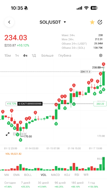 SOL/USDT Торговый бот Surf Capital
